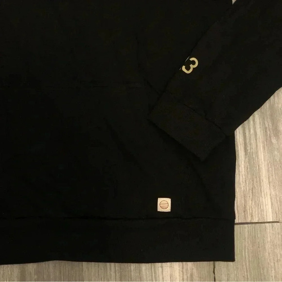 Marine Layer Hoodie Sweatshirt Pullover Mens Black Long sleeve Veteran Logo M‎ - Picture 3 of 9